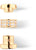 Anello Bering Charm in acciaio inossidabile, color oro, con zirconi e incisione interna