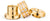 Charm Bering in acciaio inossidabile con zirconi, diverse viste, color oro