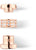 Charm in acciaio inossidabile color oro rosa con zirconi e incisione a giro