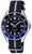 Orologio subacqueo Casio con quadrante blu scuro, lunetta girevole e cinturino in nylon blu scuro/bianco