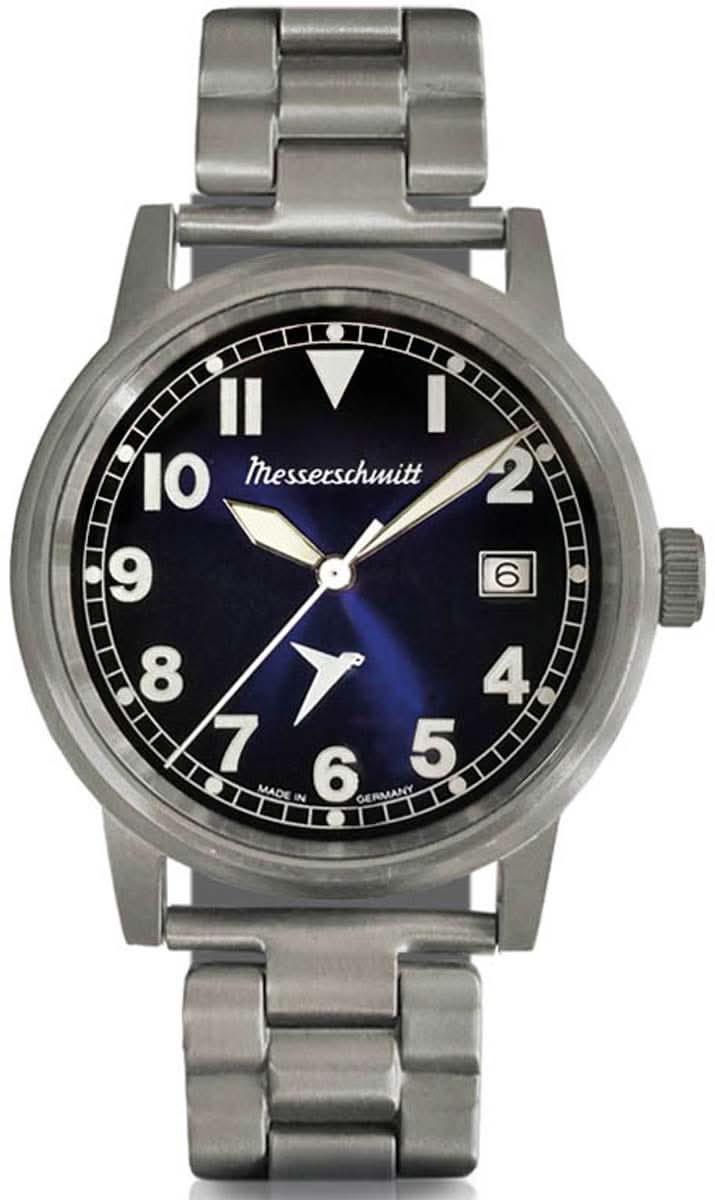 Orologio da uomo Messerschmitt Flieger ME-385TIB • Made in Germany • Titanio ultraleggero