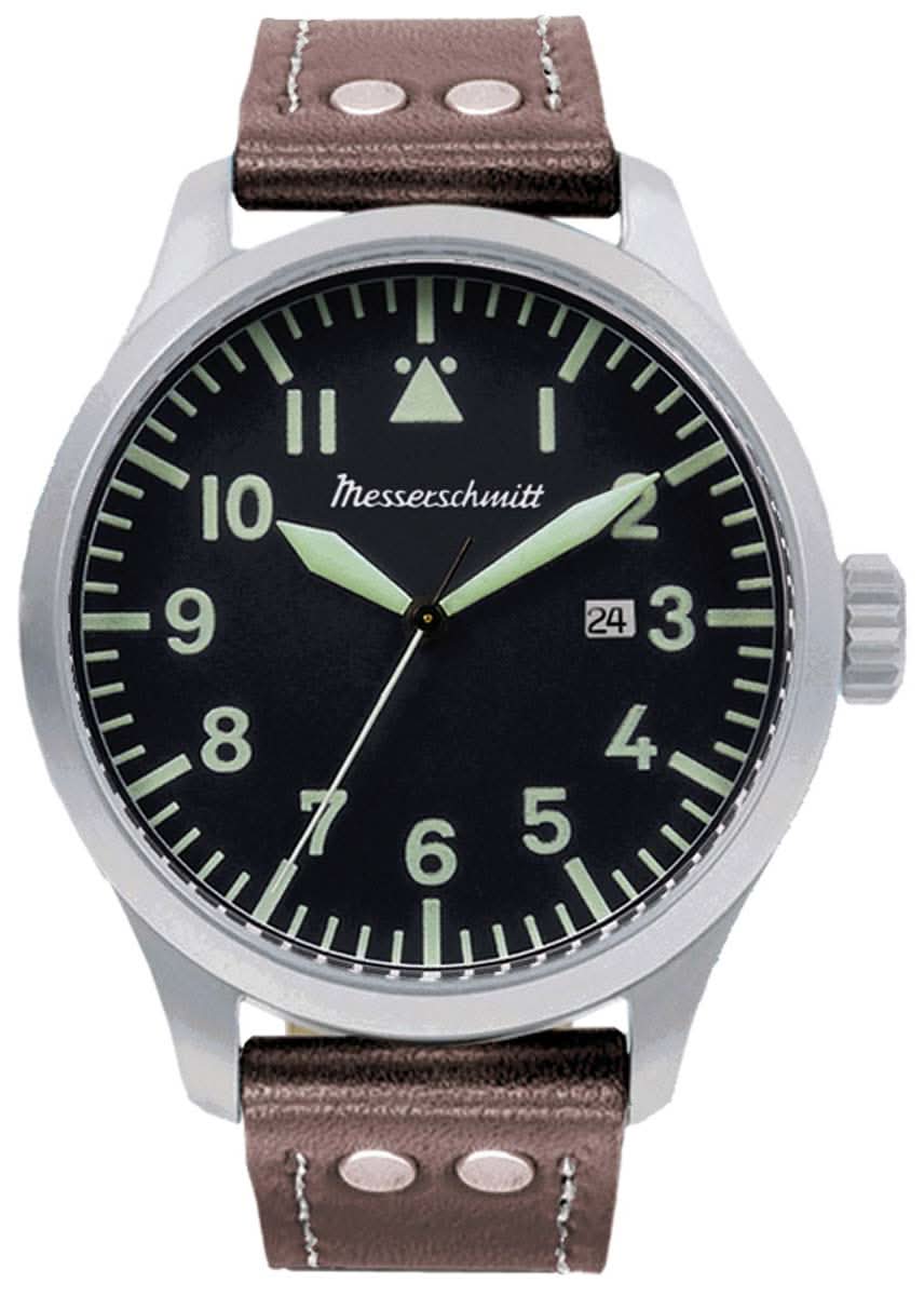 Orologio da uomo Messerschmitt Beobachter ME-47XLB • Made in Germany • Design da aviatore