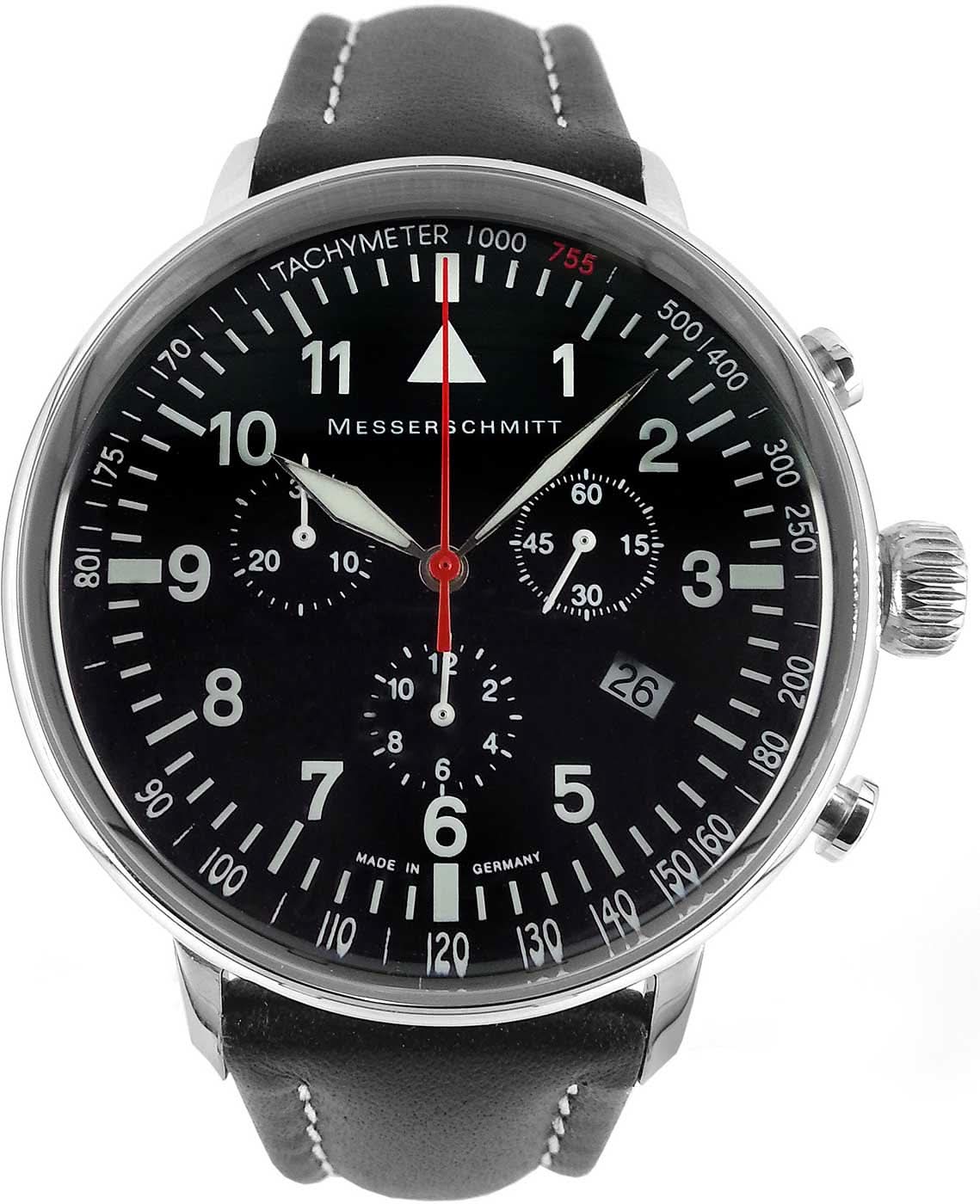 Orologio da uomo Messerschmitt ME-209 ME-755 • Made in Germany • Design storico da aviatore
