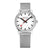 Mondaine evo2 MSE.35110.SM Damenuhr Silber • Saphirglas • Milanaise-Meshband