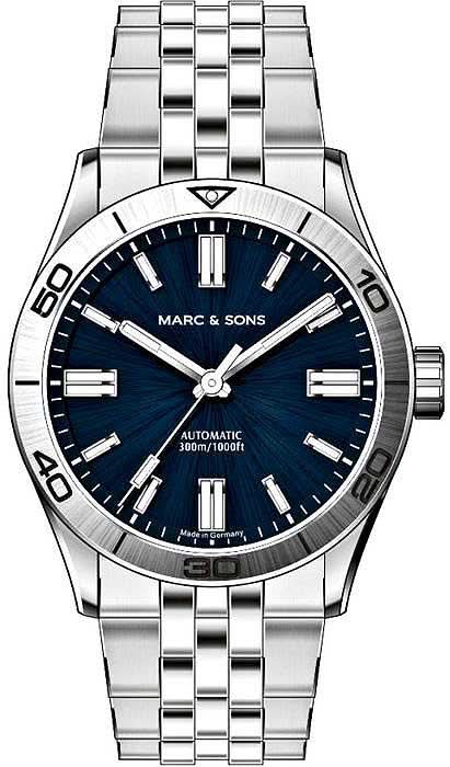 Orologio da uomo Marc and Sons Elegance MSD-048-2S • ETA 2824-2 • Vetro zaffiro