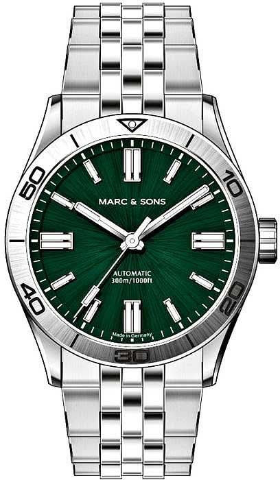 Orologio da uomo Marc and Sons Elegance MSD-048-3S • Automatico svizzero • Vetro zaffiro