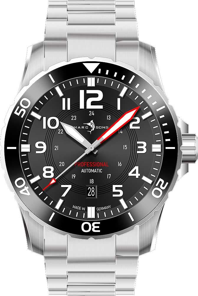 Orologio da uomo Marc and Sons Military Diver MSD-050-01-S • 500m