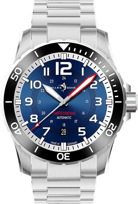 Orologio da uomo Marc and Sons Professional Diver MSD-050-09-S • Sellita SW200 • 30 ATM