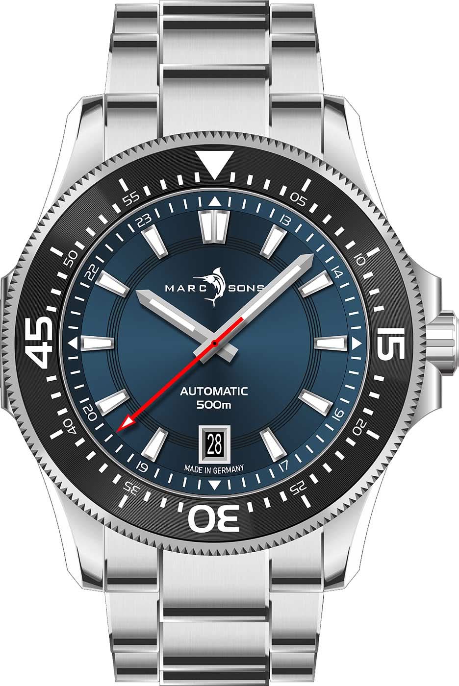 Orologio da uomo Marc and Sons Military Diver MSD-051-07 • Sellita SW200 • Vetro zaffiro