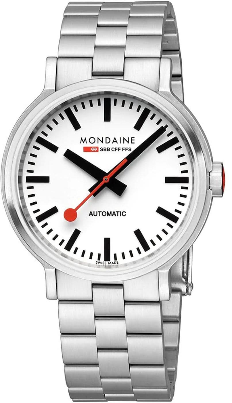 Mondaine Original Automatic MST.4161B.SJ Orologio da Uomo • Design Orologio Stazione Svizzera • Movimento Automatico