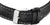 Schwarzes Lederarmband mit Dornschließe und silberner Schnalle, Ziernähte