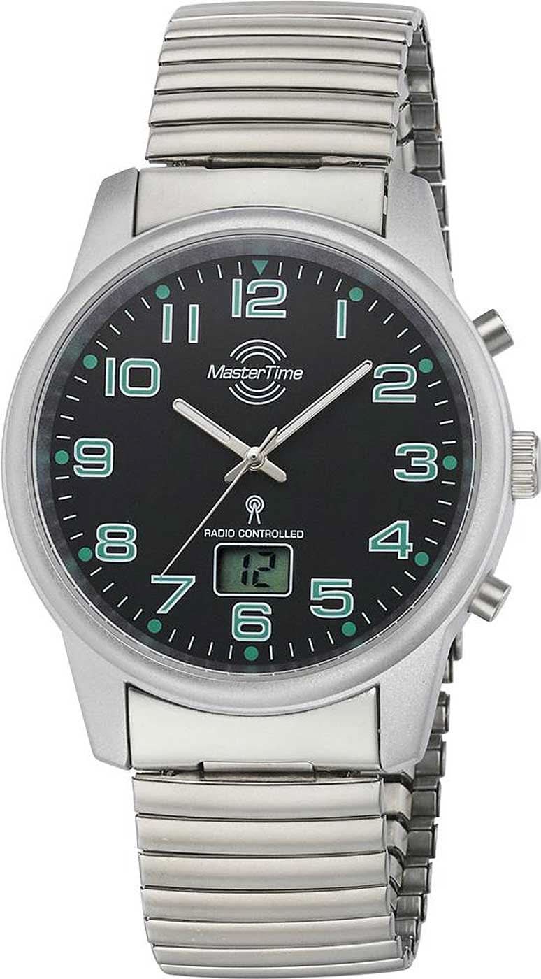 Master Time Herrenarmbanduhr: schwarzes Zifferblatt, analoge Zeiger, Datumsanzeige