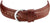 Lederarmband einer Herrenarmbanduhr in Braun mit Dornschließe und Nieten.