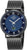 Herrenarmbanduhr mit blauem Zifferblatt und schwarzem Mesharmband