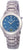 Damenuhr mit blauem Zifferblatt und Metallarmband, rundes Titan-Gehäuse