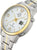 Orologio da donna con quadrante rotondo bianco, accenti dorati e display radio-controllato