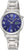 "Orologio da donna con quadrante blu, lancette analogiche e datario, cinturino in titanio"