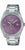 Orologio da uomo Casio con cinturino in metallo argentato e quadrante viola, cassa rotonda