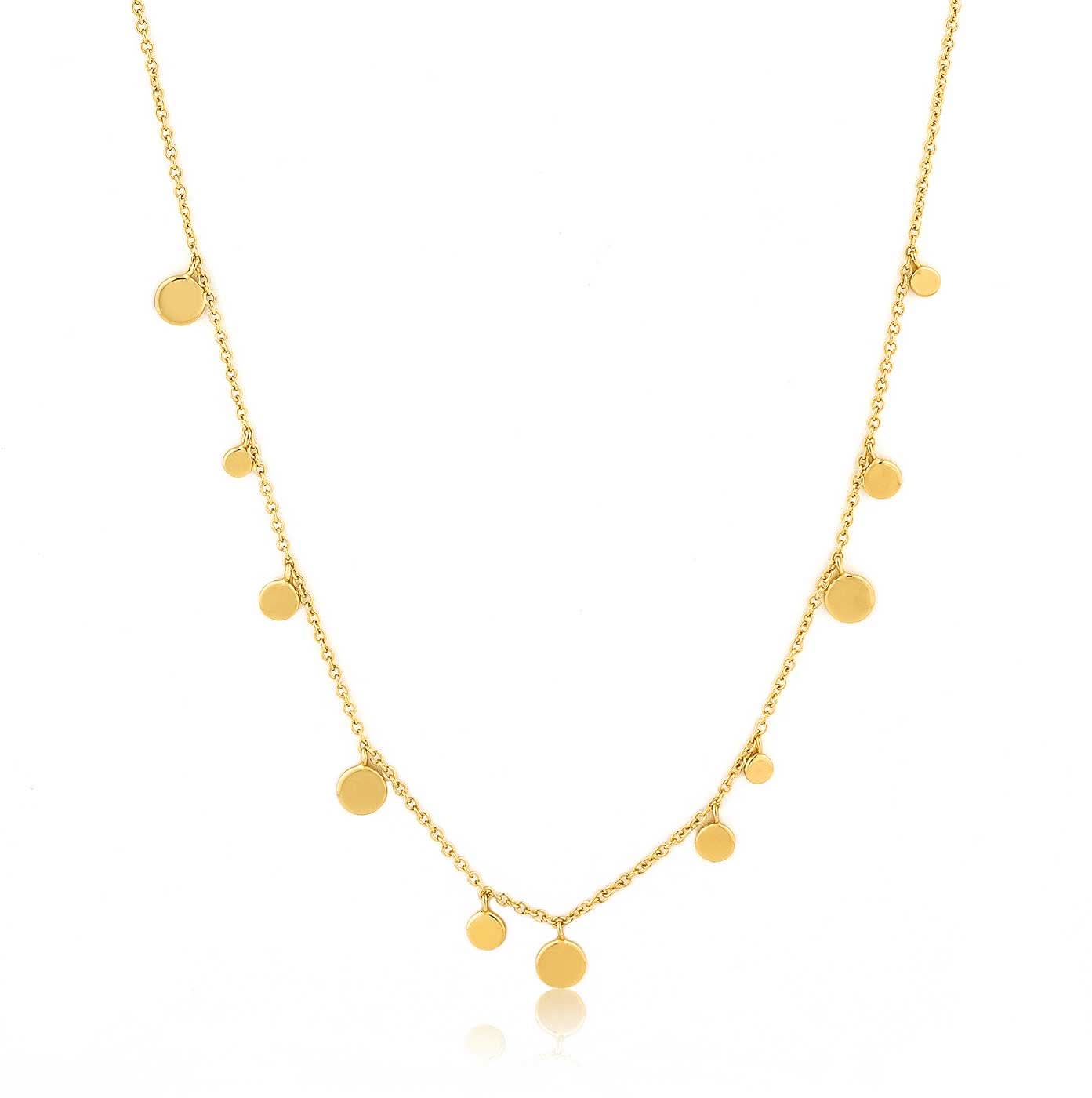 Collana ANIA HAIE N005-01G con piccoli ciondoli a disco
