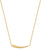 Collana color oro con pendente allungato e maglia fine