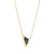 Collana color oro con ciondolo triangolare e pietra di abalone, catena sottile