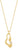 Collana color oro con ciondolo a goccia ondulata intrecciata e piccola pietra decorativa