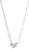 Collana color argento con ciondolo a onda intrecciata e catena a maglie sottili