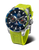 Orologio da uomo Vostok Europe Rocket N1 con quadrante blu e cinturino in silicone giallo