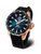 Orologio da uomo Vostok Europe con quadrante blu, lunetta color oro rosa e cinturino nero