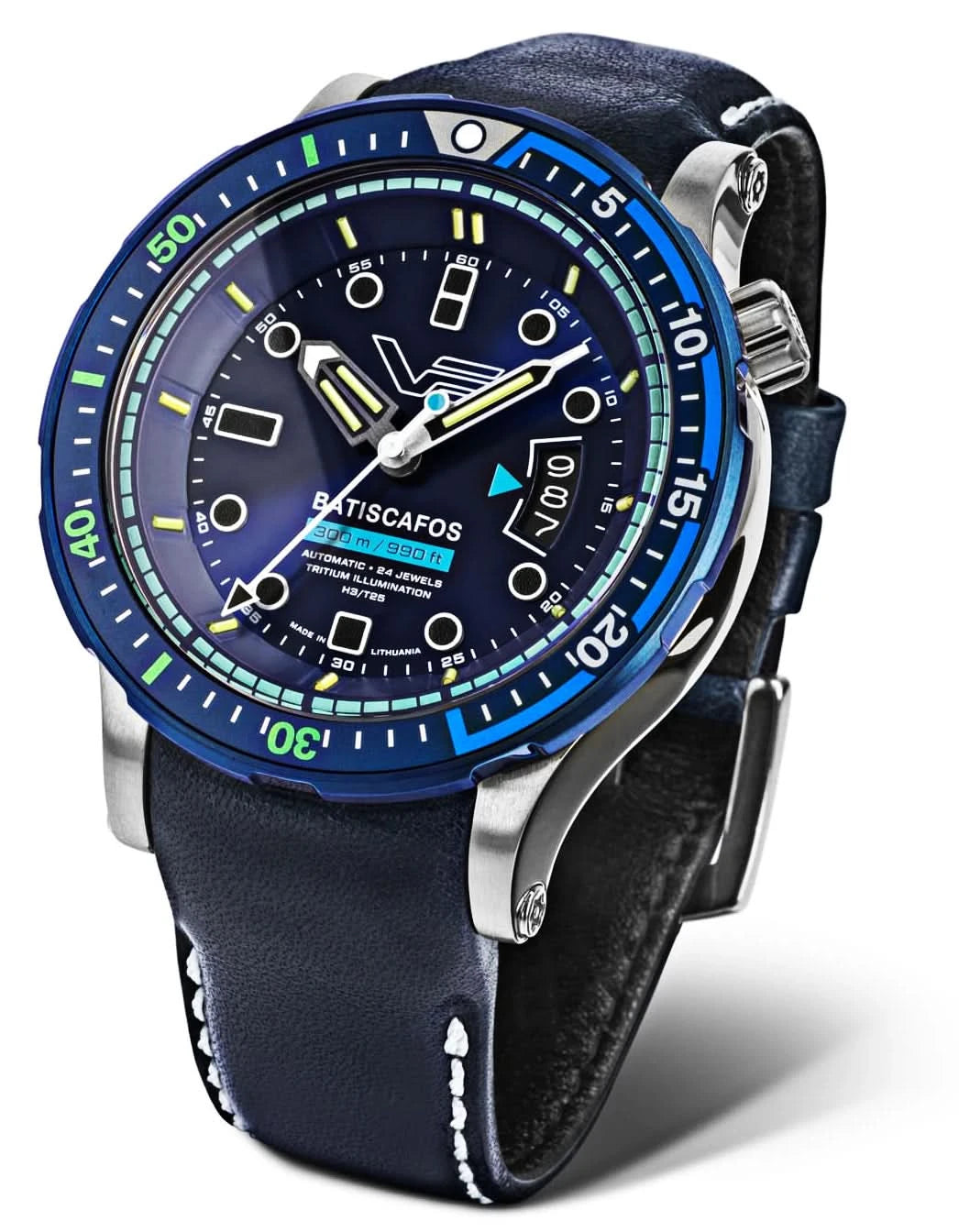 Orologio da uomo Vostok Europe Batiscafos NH35-511E768 • Orologio subacqueo professionale 30 ATM • Illuminazione al trizio
