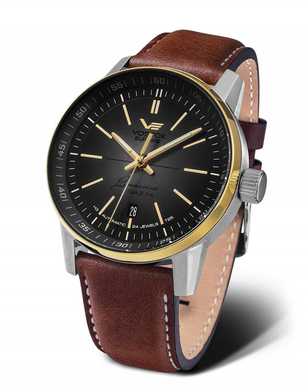 Orologio da uomo Vostok Europe Gaz-14 Limousine NH35A-565E593 • Illuminazione al trizio • Movimento automatico