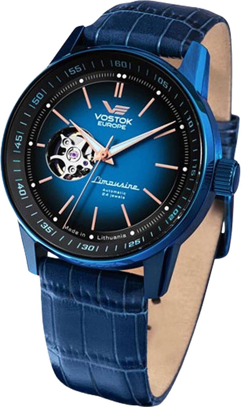 Orologio da uomo Vostok Europe Gaz-14 Limousine NH38-560D681L • Automatico Open Heart • Vetro di sicurezza K1