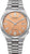 Orologio da uomo con bracciale in acciaio inossidabile, quadrante arancione, datario, movimento automatico