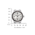 Orologio da uomo con cassa in argento e quadrante bianco, indicatore di misura.