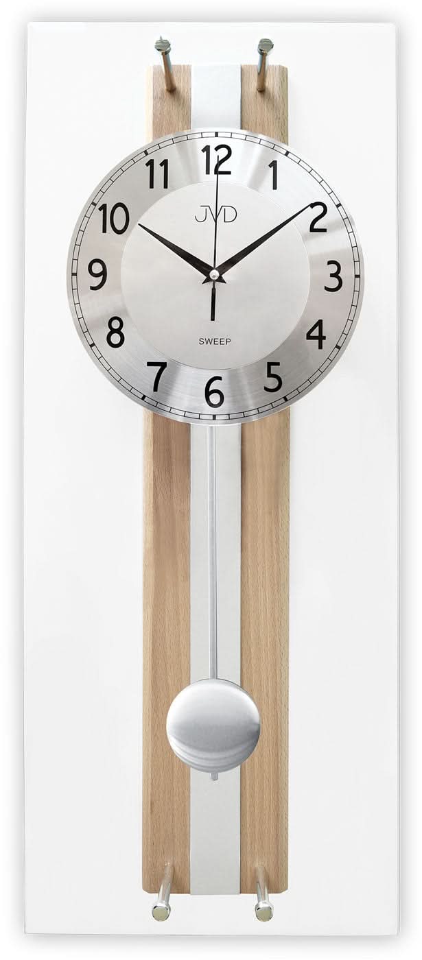 Orologio da parete JVD 68x28 cm Legno • Movimento al quarzo silenzioso • Design moderno