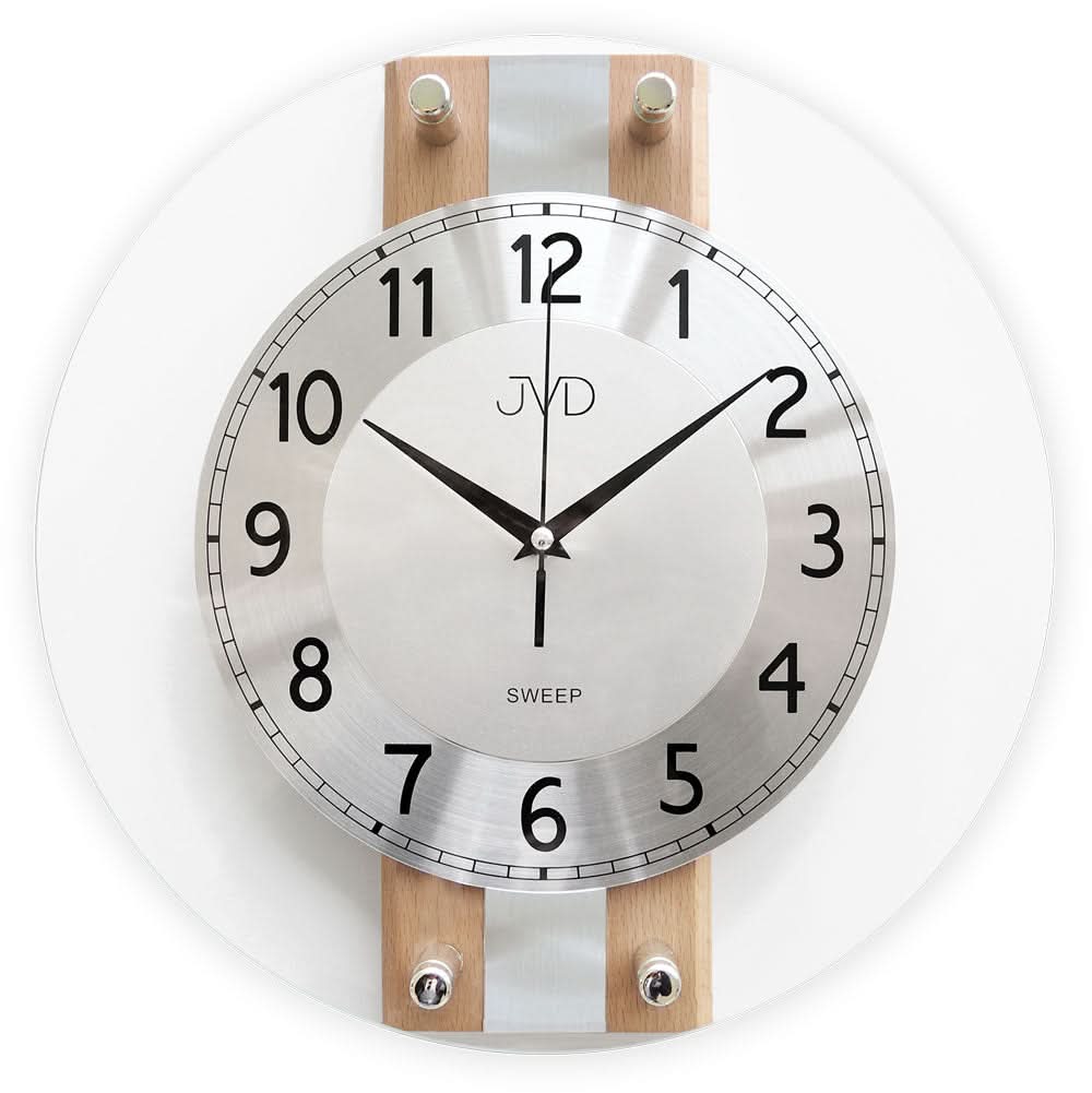 Orologio da parete JVD 32x32 cm Legno • Movimento al quarzo silenzioso • Design moderno