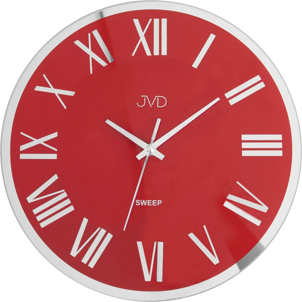 Orologio da parete JVD Ø 30 cm in metallo • Movimento al quarzo silenzioso • Quadrante romano