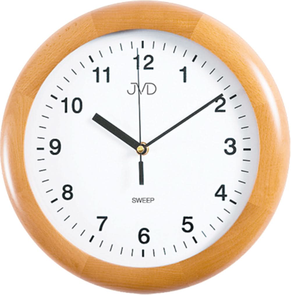 Orologio da parete JVD 29,5x29,5x5 cm in plastica • Movimento al quarzo silenzioso • Design senza tempo