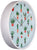 Orologio da parete Ø30 cm, cornice in plastica, quadrante azzurro con cactus e lancette