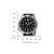 Herrenuhr mit dunkelgrünem Zifferblatt, Tauchlünette und Datumsanzeige, schwarzes Band