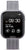 Smartwatch con display nero e cinturino in maglia metallica argentata