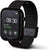 Smartwatch mit schwarzem Gehäuse, seitlicher Taste und Flechtarmband mit Verschluss