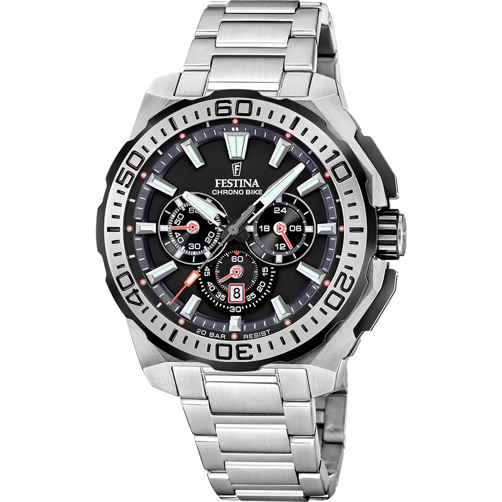 Festina Chrono Bike F20724/7 Orologio da Uomo • Impermeabile 20 ATM • Cronografo di Precisione