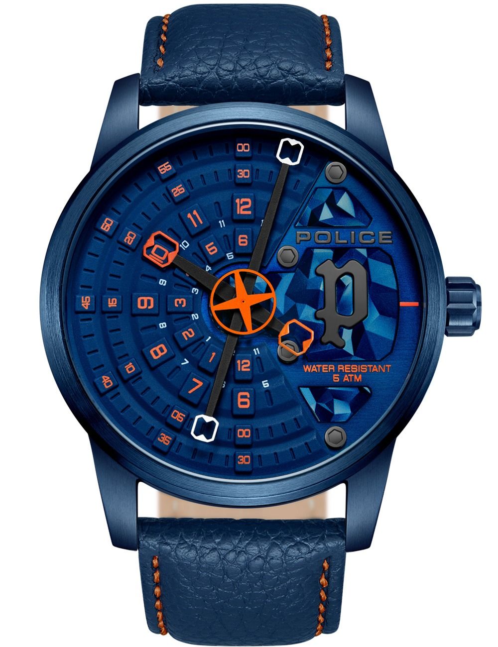 Police Avondale PEWJA0022102 Herrenuhr Blau • Mineralglas • Leuchtzeiger & Leuchtindizes