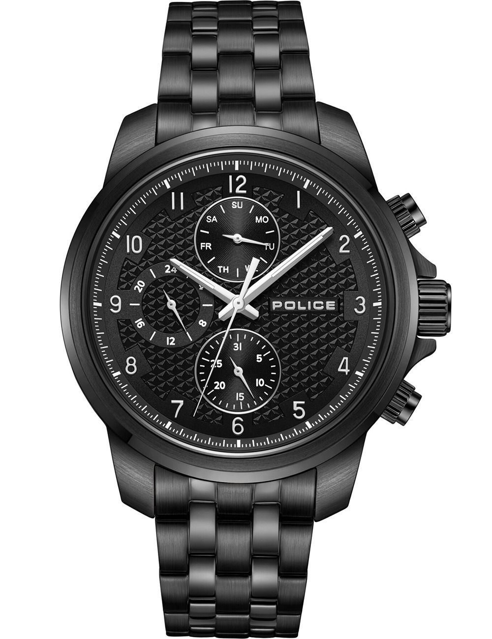 Police Mensor PEWJK0021504 Herrenuhr Schwarz • Quarz-Chronograph • Mineralglas