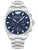 Police Malawi PEWJK2227804 Herrenuhr Silber-Blau • Mineralglas • Datum & Wochentag