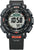 Orologio da uomo con display digitale 10:50, cassa nera e cinturino in silicone nero