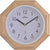 Orologio da parete in legno con cassa ottagonale, quadrante bianco, lancette nere, Atlanta