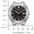 Citizen Herrenuhr mit schwarzem Zifferblatt und Edelstahlgehäuse mit Indexen
