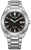 Citizen Herrenuhr: schwarzes Zifferblatt, Edelstahlarmband, grüne Sekundenzeiger